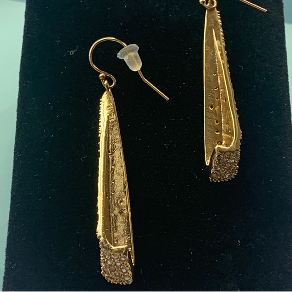 ALEXIS BITTAR • Vintage Miss Havisham Modern Sculpted Crystal Encrusted Earrings - Picture 8 of 8